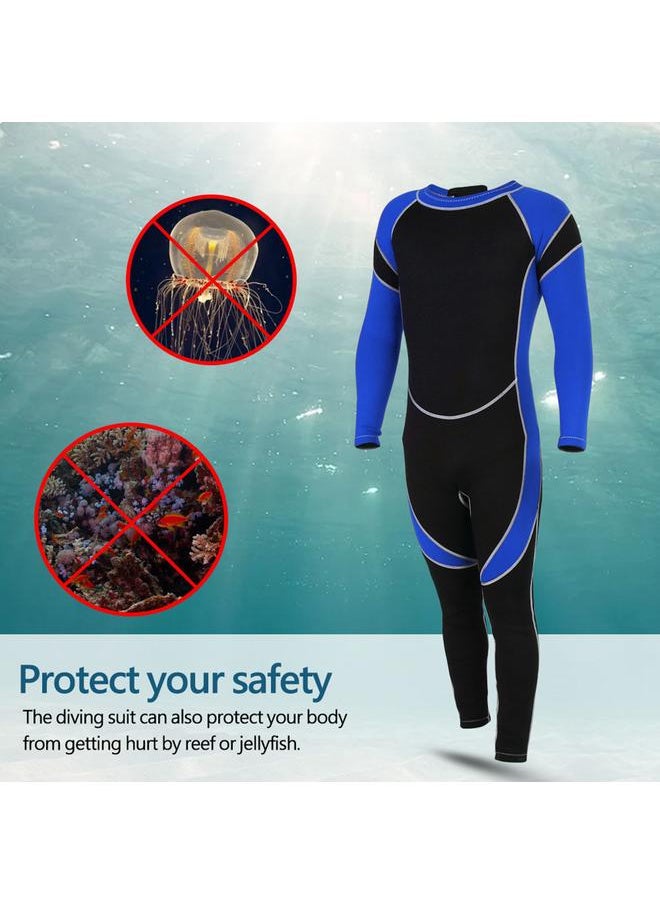 Kids Neoprene Scuba One piece Diving Snorkeling Wet Suit Long Sleeve Surfing Swimwear (4)