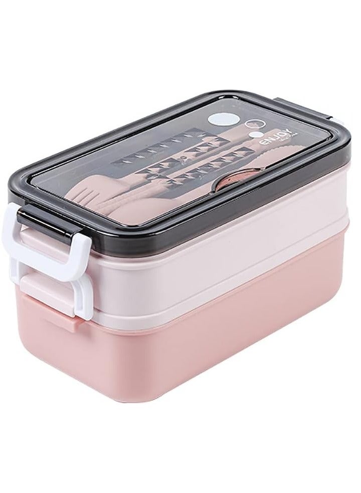 ROEIEIS BPA-Free Food-Grade Lunch Box with Secure Seal, 3-Tier Stackable Design – Leak-Resistant Compartments for Work, Picnics, Outdoor (Dishwasher and Microwave Safe) - Image 2