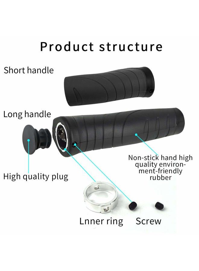 Allnice Bike Handlebar Grips Comfort Bike Grips Fit for 22.2mm Bicycle Handlebar (Black) (AB) - Image 3