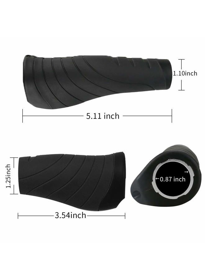 Allnice Bike Handlebar Grips Comfort Bike Grips Fit for 22.2mm Bicycle Handlebar (Black) (AB) - Image 2