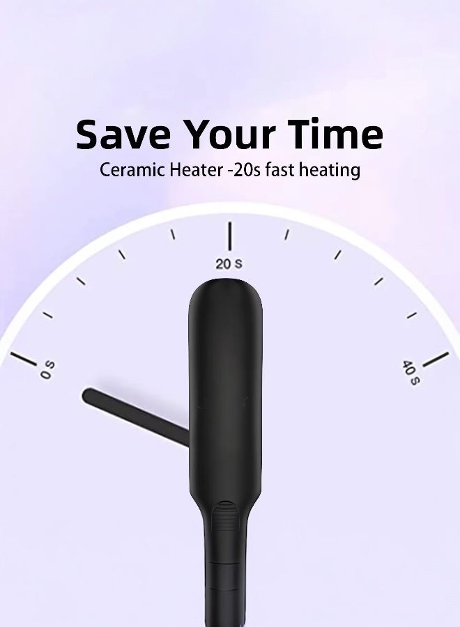 Lifenpure Hair Straightener Titanium Ceramic Plates For Efficient Straightening Adjustable Temperature Settings For Hair Styling  Black - Image 2