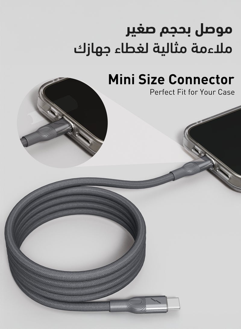 JODA Mag Roll 60 Charger Titanium fast charging with 60W ⚡ for all devices equipped with a USB-C port 🔌. Thanks to its premium magnetic design 🧲, it provides an easy and fast charging experience with unmatched reliable performance 💯. Ideal for smartphones 📱, iPhones 🍏, iPads 🧑‍💻, laptops 💻, tablets 📱, and other USB-C supported devices 🔋. - Image 5