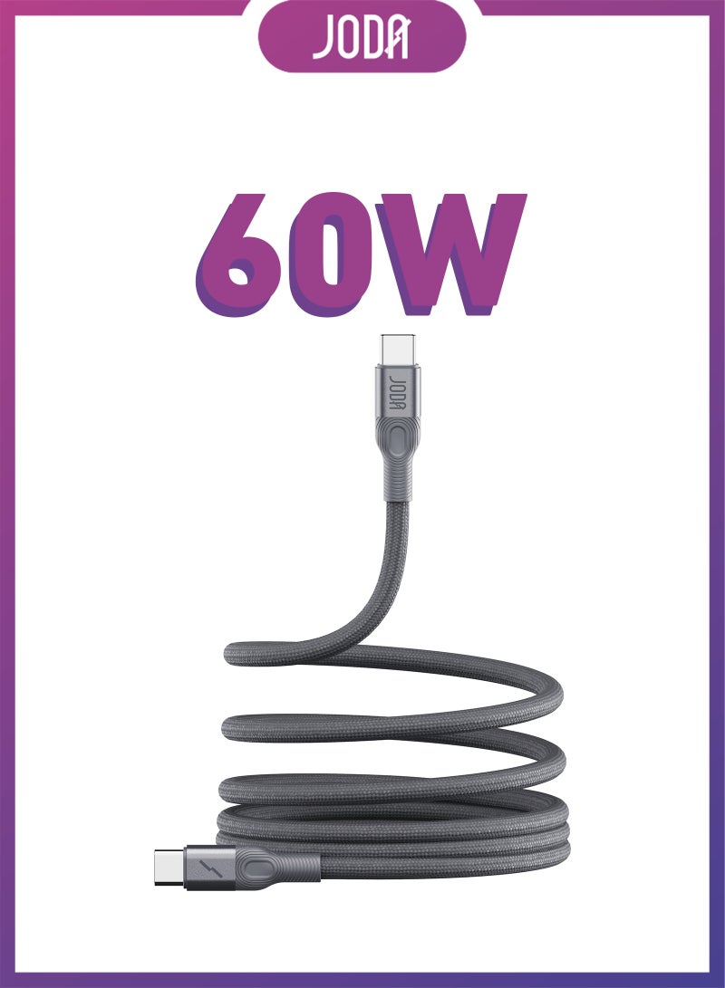 JODA Mag Roll 60 Charger Titanium fast charging with 60W ⚡ for all devices equipped with a USB-C port 🔌. Thanks to its premium magnetic design 🧲, it provides an easy and fast charging experience with unmatched reliable performance 💯. Ideal for smartphones 📱, iPhones 🍏, iPads 🧑‍💻, laptops 💻, tablets 📱, and other USB-C supported devices 🔋. - Image 1