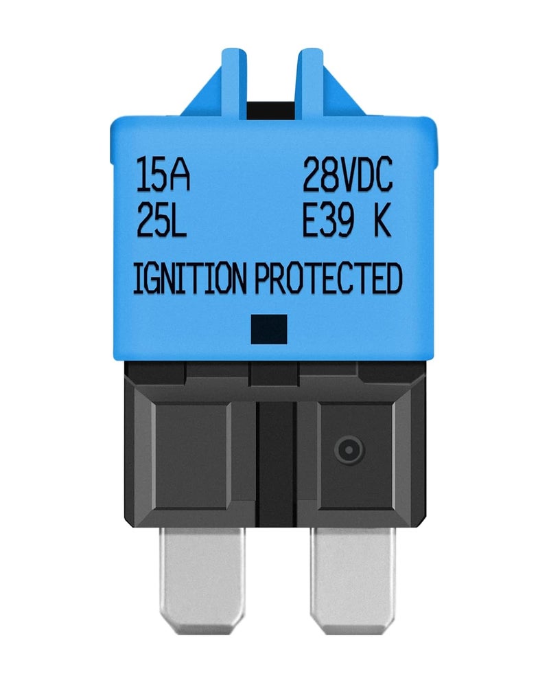 LENKRAD Automotive 15 Amp ATC/ATO Resettable Fuse 15A Manual Reset Standard Blade 15Amp Fuses Manual-Reset Circuit Breaker 15A for Car Truck RV Marine Boat Trolling Motorhome, 5 Pack - Image 2