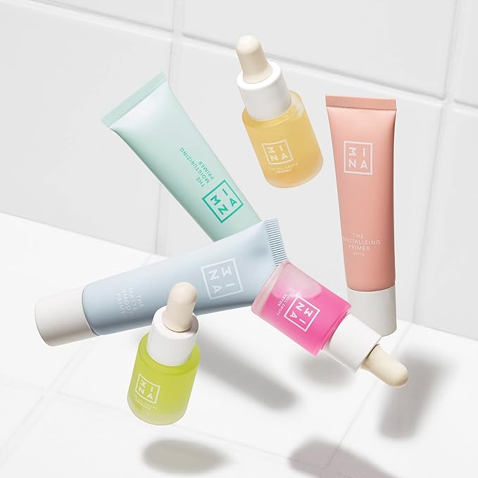 3ina MAKEUP The Matte Smooth Primer Transparent Mattifying Primer Face Primer Preparation for Makeup Vitamin E and Apricot Oil Longlasting and Durable Formula Vegan Cruelty Free