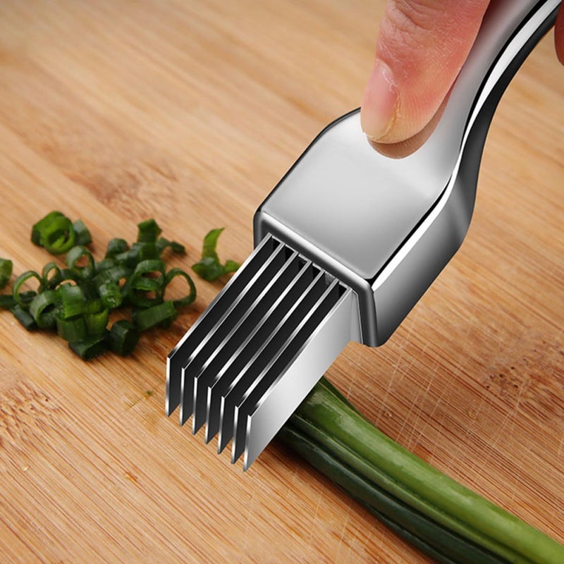 Optimized Doitool Stainless Steel Scallion Shredder Multifunctional Onion Slicer Vegetable Cutter Eating Tool Kitchen Food Preparation Accessory For Cooking Slicing Green - Image 5