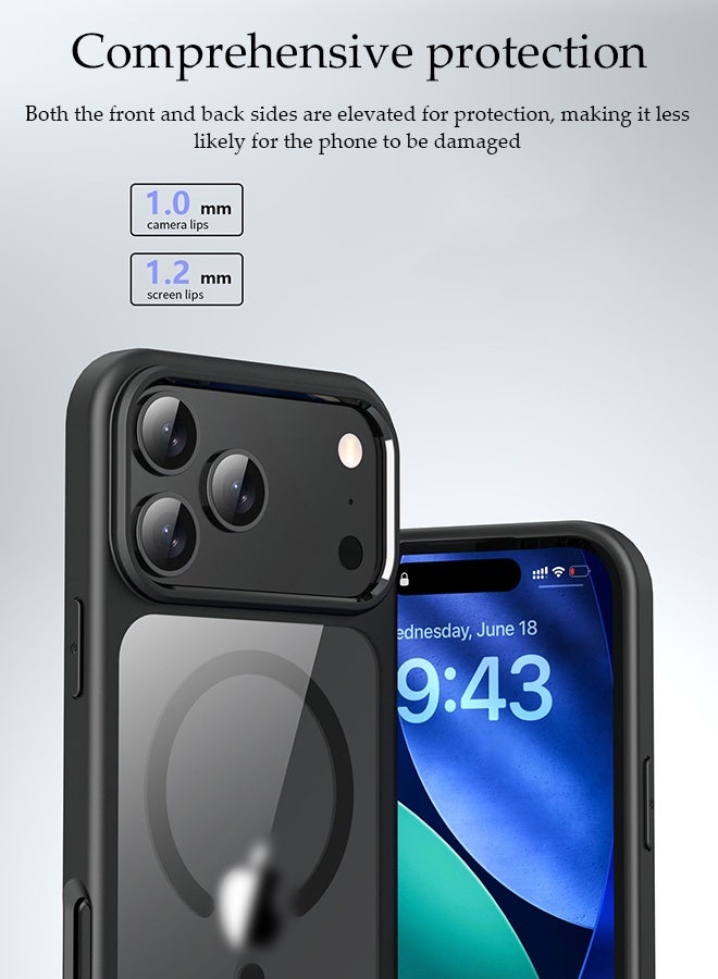 DUNISO iPhone 17 Pro Max Magnetic MagSafe Case Transparent Drop-Proof Rugged Waterproof Case Compatible with MagSafe, Slim Raised Rdges Protect Camera & Screen Classic Series Magnetic Shockproof Case for iPhone 17 Pro Max - Image 3