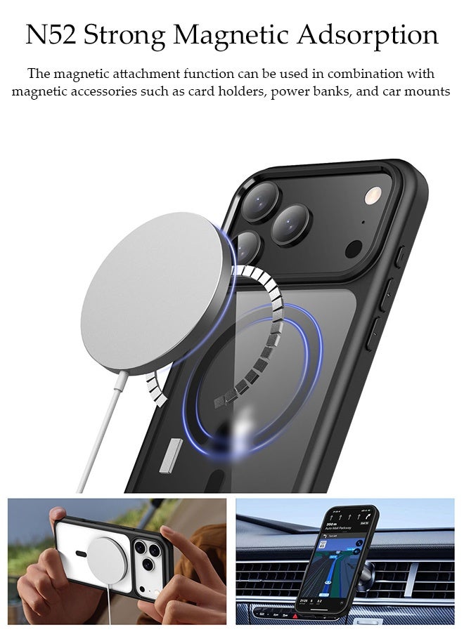 DUNISO iPhone 17 Pro Max Magnetic MagSafe Case Transparent Drop-Proof Rugged Waterproof Case Compatible with MagSafe, Slim Raised Rdges Protect Camera & Screen Classic Series Magnetic Shockproof Case for iPhone 17 Pro Max - Image 4