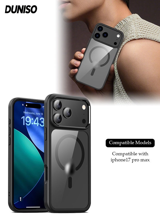 DUNISO iPhone 17 Pro Max Magnetic MagSafe Case Transparent Drop-Proof Rugged Waterproof Case Compatible with MagSafe, Slim Raised Rdges Protect Camera & Screen Classic Series Magnetic Shockproof Case for iPhone 17 Pro Max - Image 1