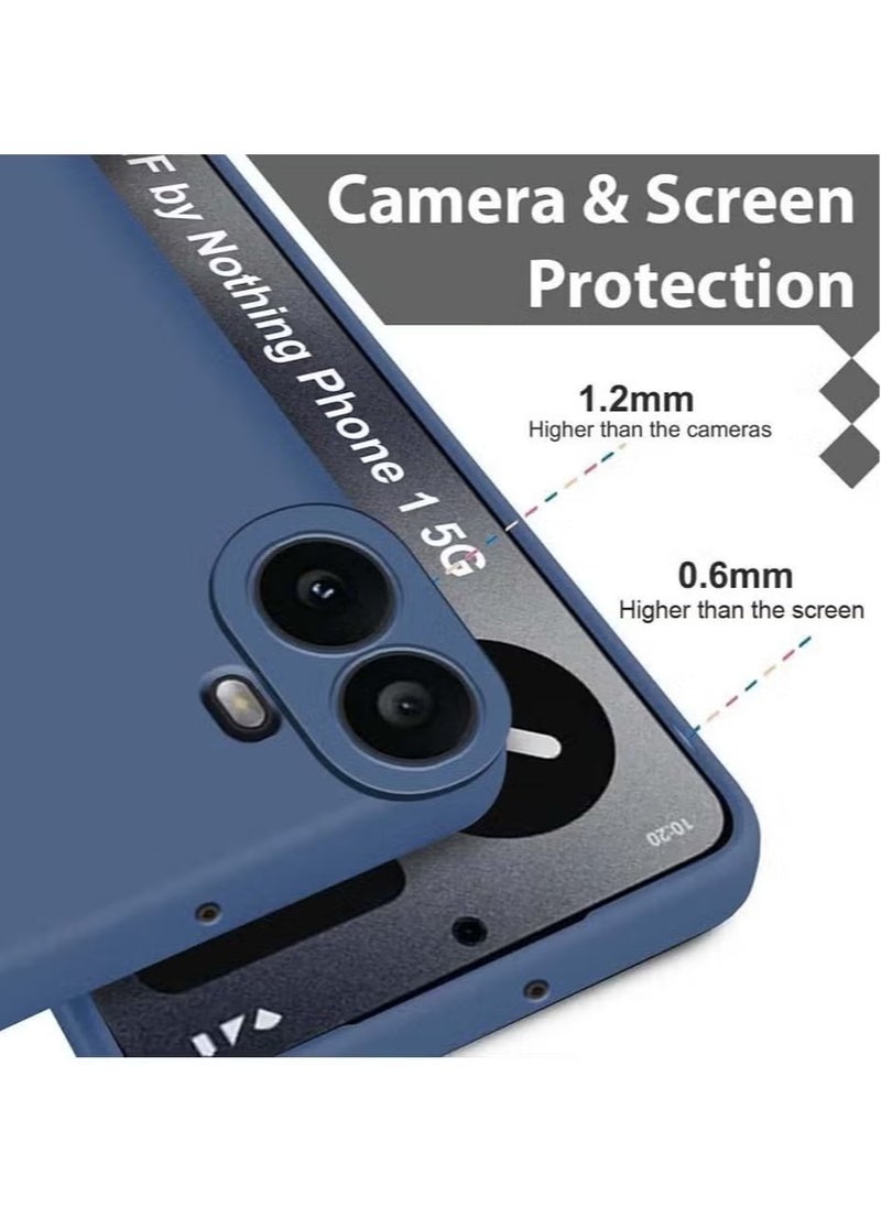 TIGER - Case Compatible with Nothing CMF Phone 1 (6.7") | Silky--Soft Touch Liquid Silicone Cover -– Anti-Scratch - Shockproof & Flexible Protective Case –- Slim, Lightweight & Durable for CMF Phone 1  Blue - Image 1