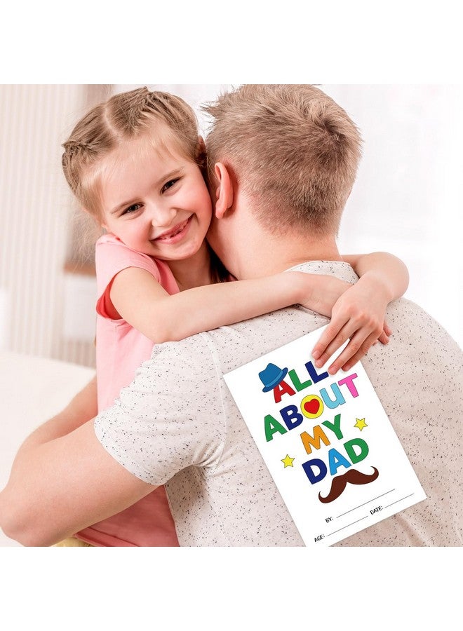 Fancy Land Father’S Day Card From Kids All About My Dad Card Fill In The Blank Card For Dad Happy Fathers Day Crafts For Son Daughter - Image 5