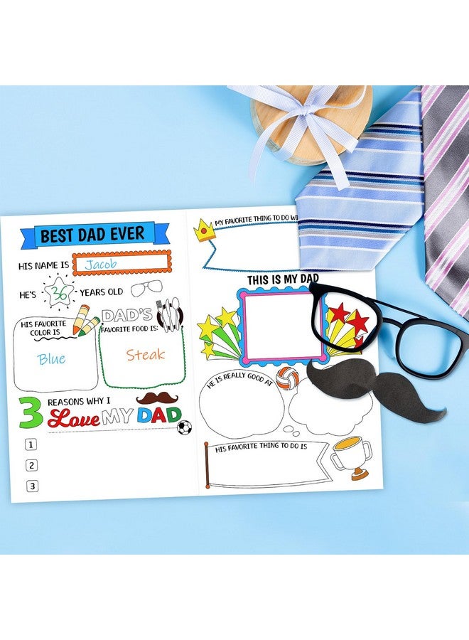 Fancy Land Father’S Day Card From Kids All About My Dad Card Fill In The Blank Card For Dad Happy Fathers Day Crafts For Son Daughter - Image 4
