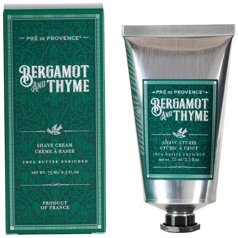 Pre de Provence Bergamot & Thyme Men's Fragrance Collection, Shave Cream, 75 ML - Image 1
