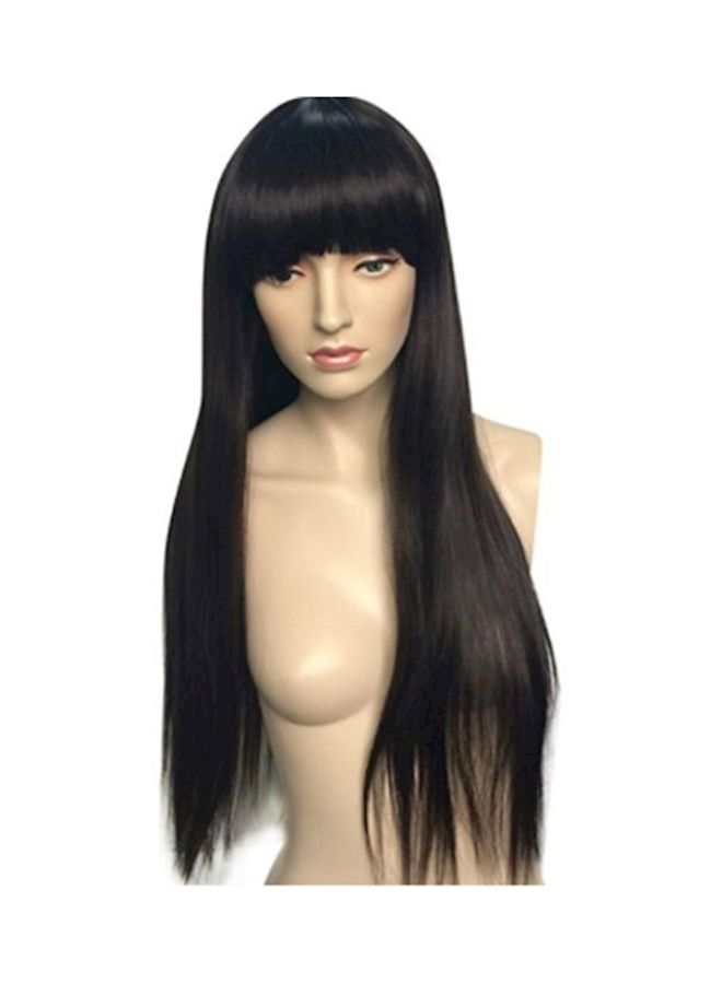 Loquat Long Straight Hair Replacement Wig Black