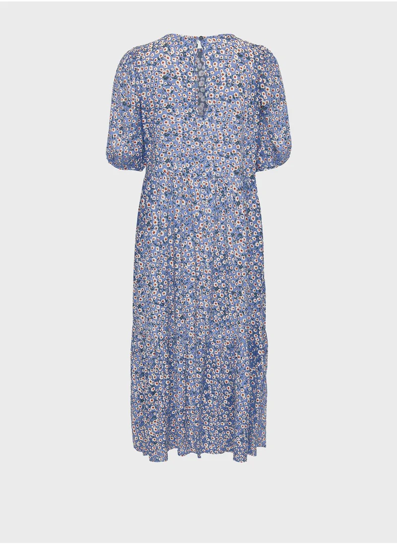 Jacqueline de Yong Crew Neck Printed Dress