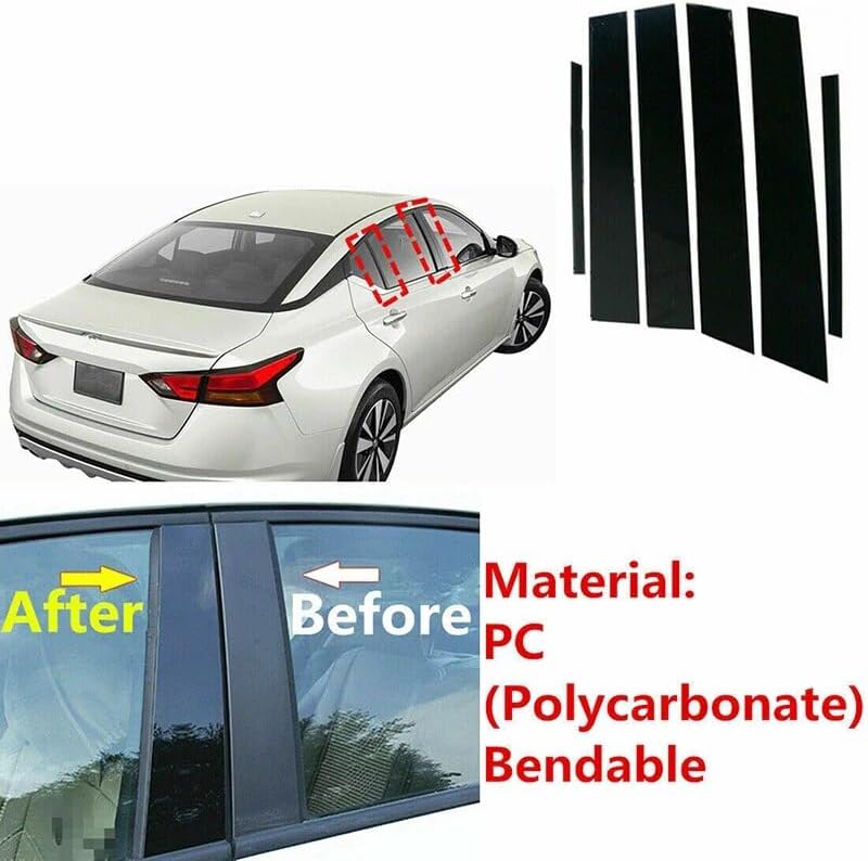 QASULER 6Pcs Car Window Pillar Posts for Nissan Altima - Image 4