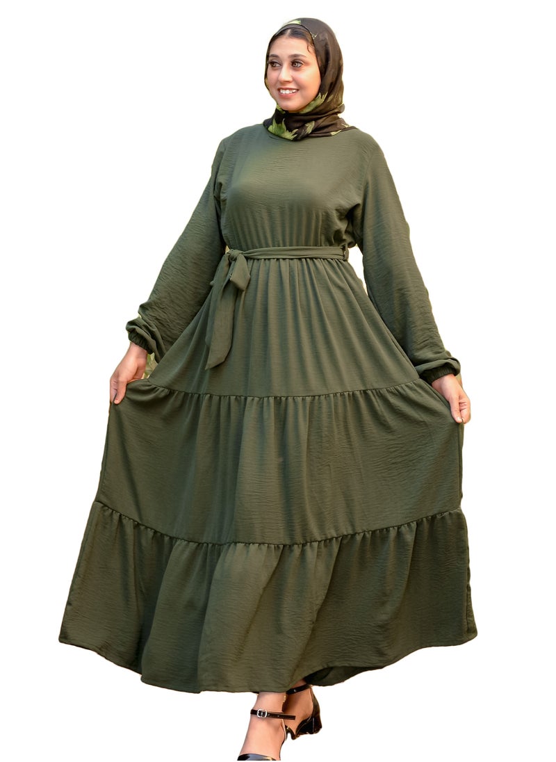 Generic - Dress Of Women's Color Oil Green - Image 1