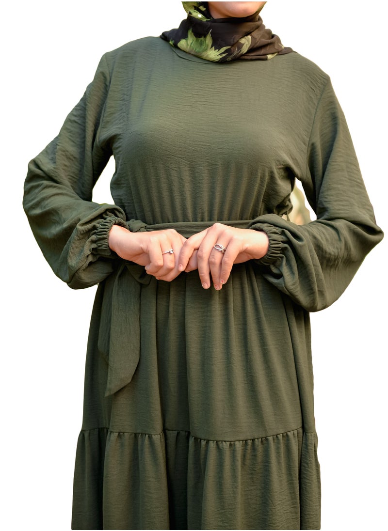 Generic - Dress Of Women's Color Oil Green - Image 1