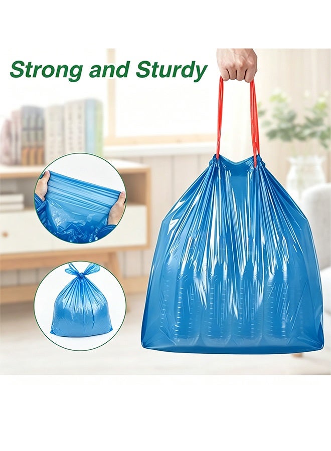 HaHaHai Drawstring Garbage Bags 5 Gallon 150 Counts Handle Tie Large Capacity Trash Bags Good Toughness, No Water Leakage, for Office, Kitchen, Bedroom Waste Bin, Wastebasket Bags(Blue) - Image 3