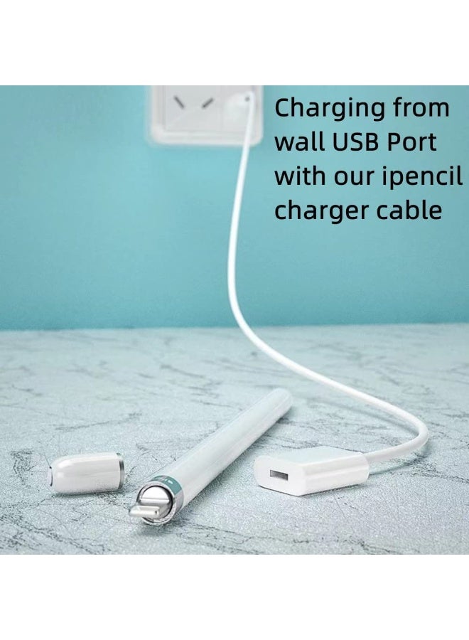 fantasize iPencil Charging Adapter, Compatible with Apple Pencil 1st Generation, 1FT iPencil Accessories for Apple 1 Pen Gen USB A to Ligntning Female Connector, White - Image 5