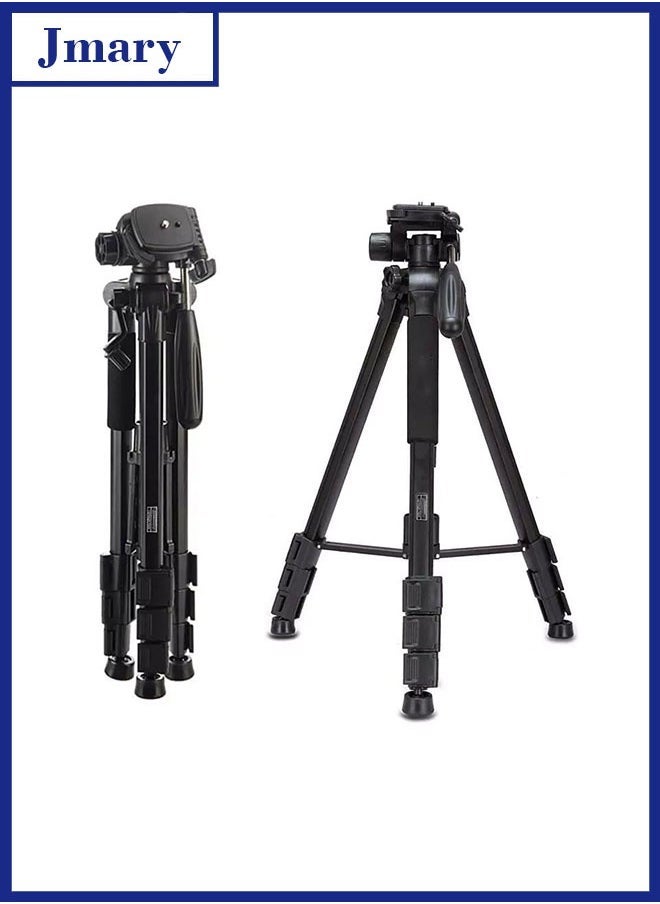 Jmary 2234 Professional Aluminium Alloy Tripod Stand - 3-Way Swivel Pan Head  - Image 1