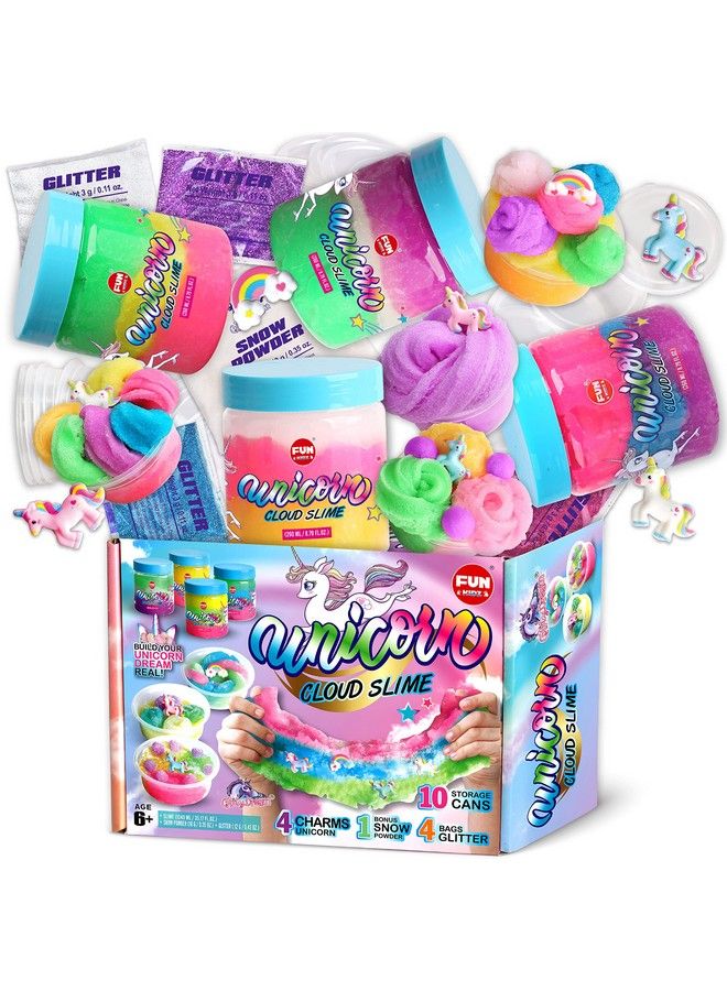 FUN KIDZ 35.16 Fl Oz Cloud Unicorn Slime For Girls Funkidz 1040 Ml Fluffy Rainbow Slime Pack Premade Slime Toy Gifts For Kids 68 - Image 2