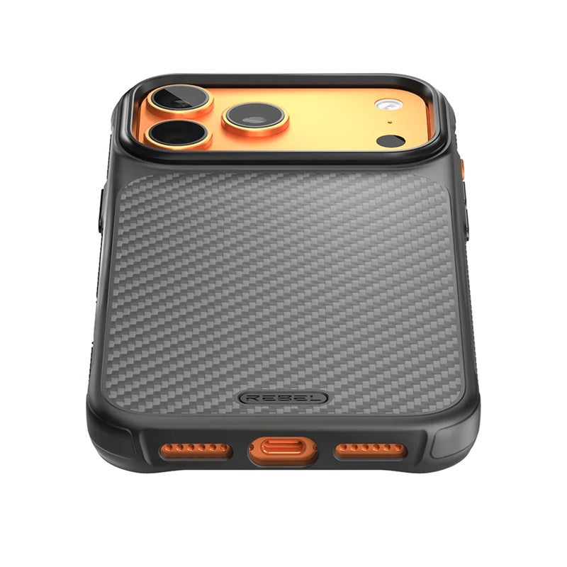 REBEL Case for iPhone 17 Pro Max [GEN7 Aramid Fiber] Strong MagSafe Compatible, Grippy Sides, Shockproof Corners, Metal Lens + Buttons, Upgraded Protective Design, 6.9 Inch Phone 2025 (Black) - Image 3