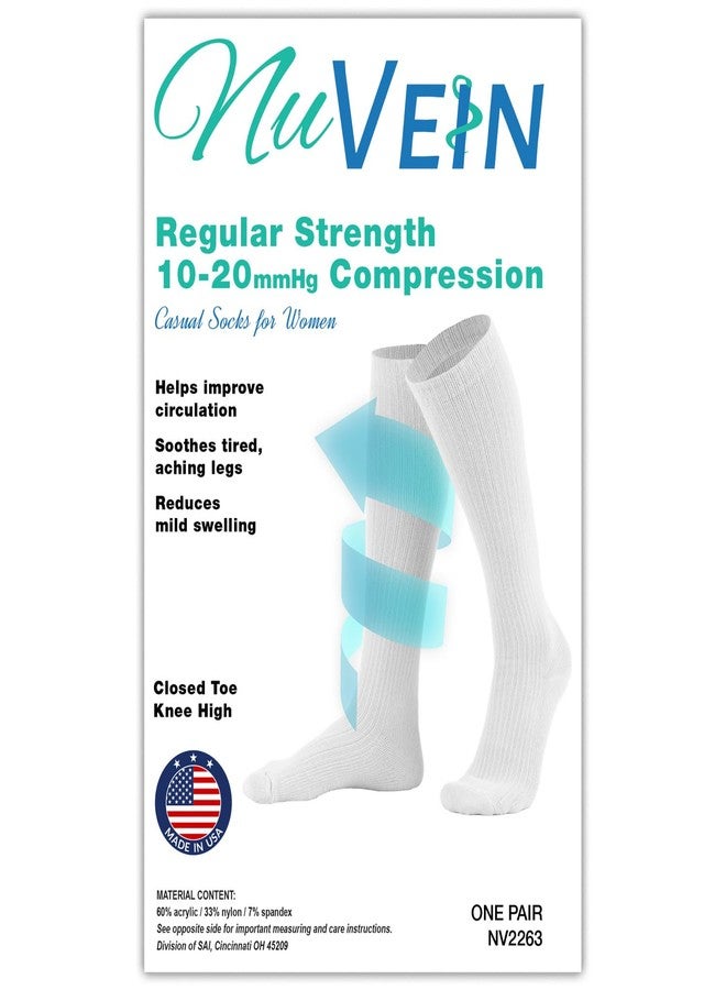 NuVein Women's Compression Socks, 15-20 mmHg Support, Casual Cushion Foot Style, Knee High, Closed Toe, Tan, X-Large - Image 5