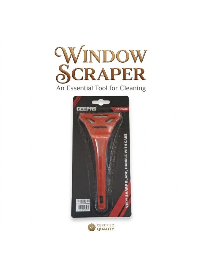 GEEPAS 2 Pack - Geepas Professional Window Scraper with Long Ergonomic Handle & Extra Sharp Blades; Multi-Surface Adhesive, Decal, and Paint Remover Tool - Image 2