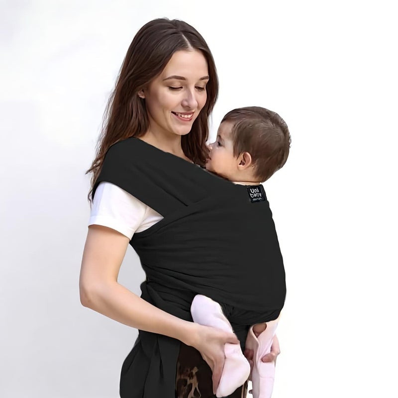 Wrap Newborn Baby Carrier BY HAPPY KIDDO Multicolor (black)