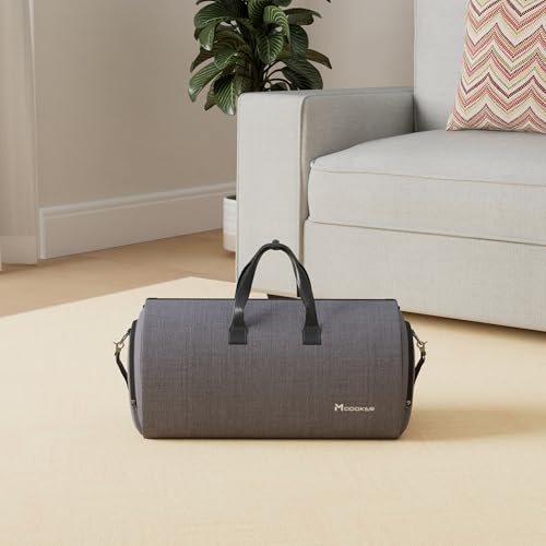 Modoker Convertible Garment Bag with Shoulder Strap, Modoker Carry on Garment Duffel Bag for Men Women - 2 in 1 Hanging Suitcase Suit Travel Bags (Black) - Image 2