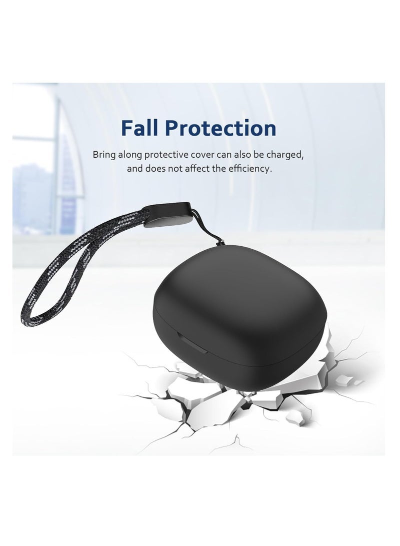 ten.tech Anker R50i Case, Dustproof Cover, Protective Cover for Earphones, Anker Soundcore R50i Case with Strap for AirPods (Black) - Image 3