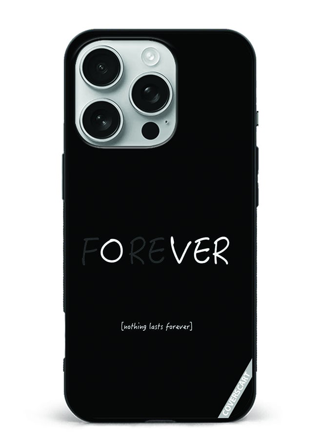 COVERSCART Protective Case Cover For Apple iPhone 16 Pro Max Forever Design Black