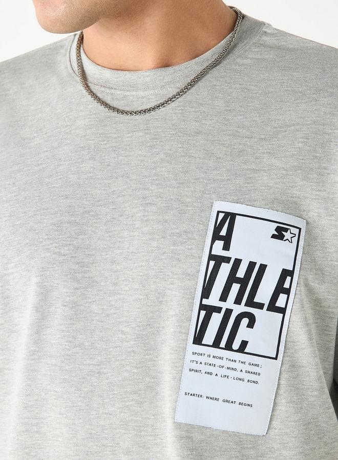 Starter Printed T-shirt with Crew Neck and Short Sleeves - Image 4