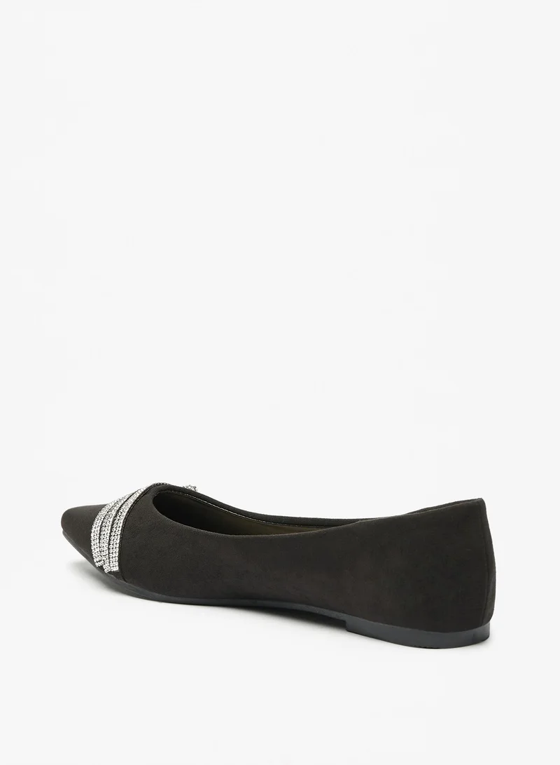 فلورا بيلا من شو إكسبرس Womens Embellished Slip On Square Toe Ballerina Shoes Ramadan Collection