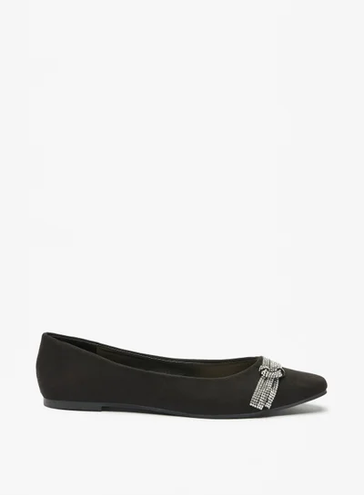 فلورا بيلا من شو إكسبرس Womens Embellished Slip On Square Toe Ballerina Shoes Ramadan Collection