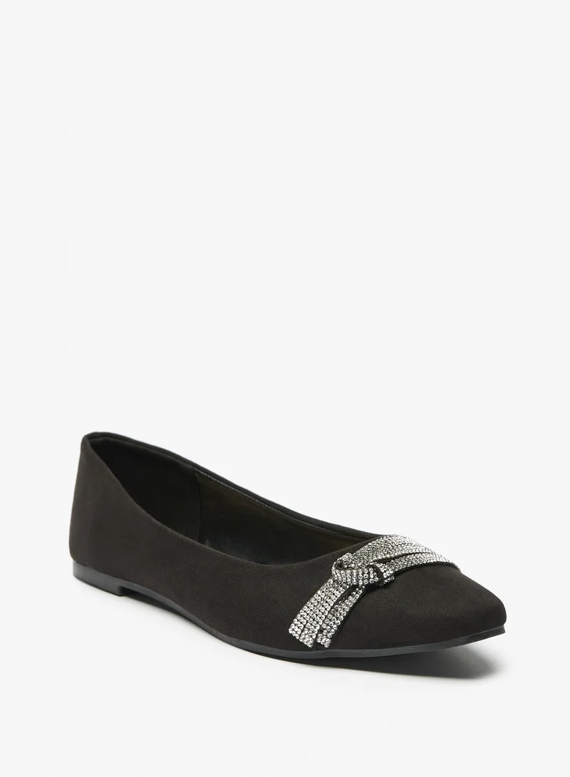 فلورا بيلا من شو إكسبرس Womens Embellished Slip On Square Toe Ballerina Shoes Ramadan Collection