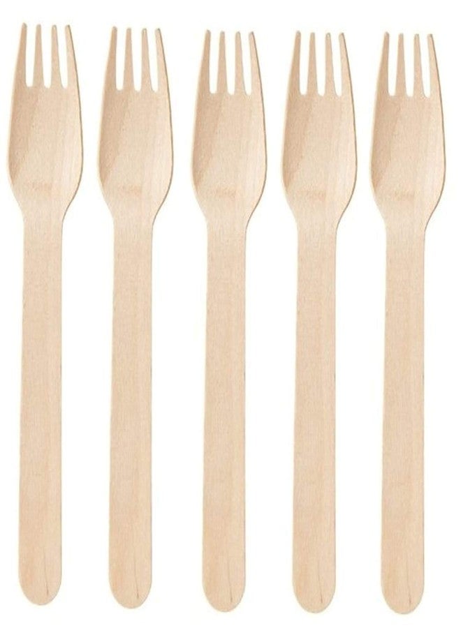 Awadh Disposable Wooden Forks, Bio-degradable Disposable Wooden Forks Spoons, Lakdi ka Kata, Lakdi Forks - 14 cm - Pack of 50 - Image 4
