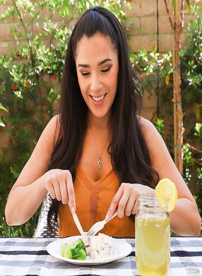 Awadh Disposable Wooden Forks, Bio-degradable Disposable Wooden Forks Spoons, Lakdi ka Kata, Lakdi Forks - 14 cm - Pack of 50 - Image 3
