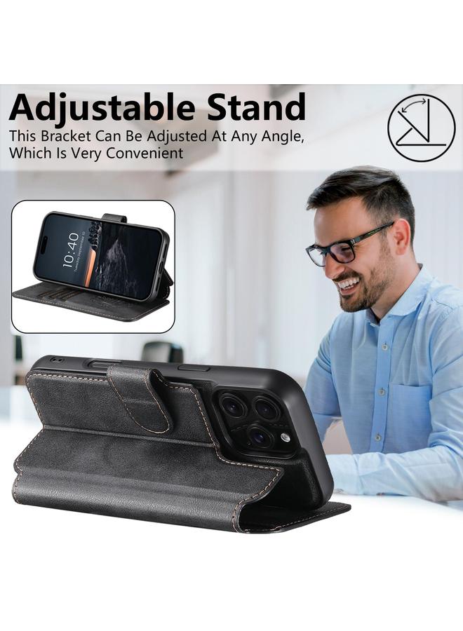 Suteni Case For iPhone 15 Q05 2-in-1 Multi-function Detachable Wallet MagSafe Phone Case - Image 5