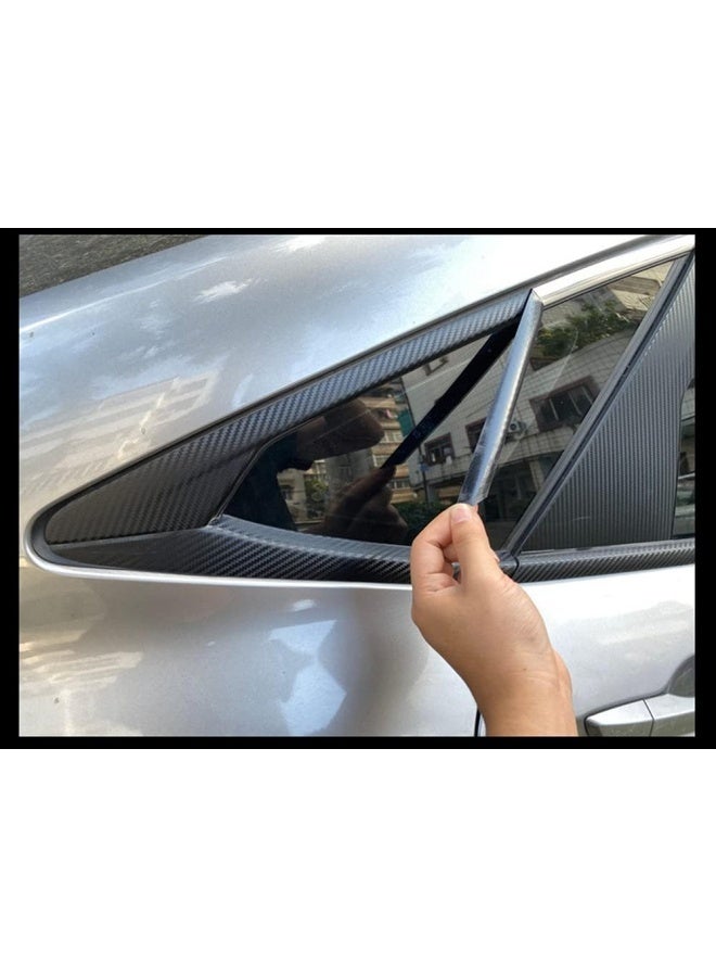 غلاف فينيل من ألياف الكربون ثلاثي الأبعاد - سيارات مصنفة للاستخدام الخارجي - 2 بوصة × 40 بوصة غطاء شريطي من ألياف الكربون الجاف باللون الأسود والكروم العالمي مقاس 2 بوصة - Image 4