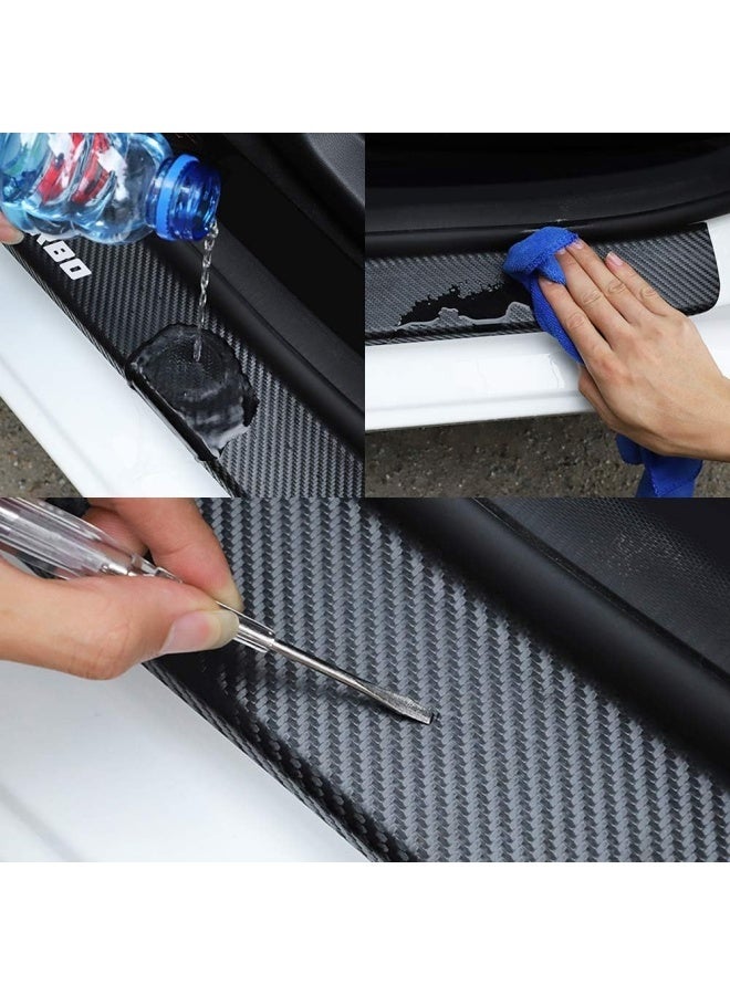 غلاف فينيل من ألياف الكربون ثلاثي الأبعاد - سيارات مصنفة للاستخدام الخارجي - 2 بوصة × 40 بوصة غطاء شريطي من ألياف الكربون الجاف باللون الأسود والكروم العالمي مقاس 2 بوصة - Image 5