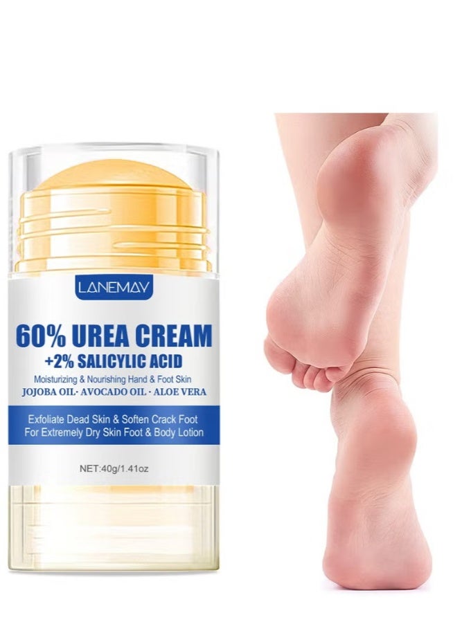 LANEMAY MULTIPLE EFFICACY Urea Cream 60 Percent for Feet Maximum Strength with 2% Salicylic Acid, Callus Remover, Dead Skin Exfoliation, Hand and Foot Cream for Dry Cracked Hands,Elbows, Feet, Heels, Knees,40g - Image 2
