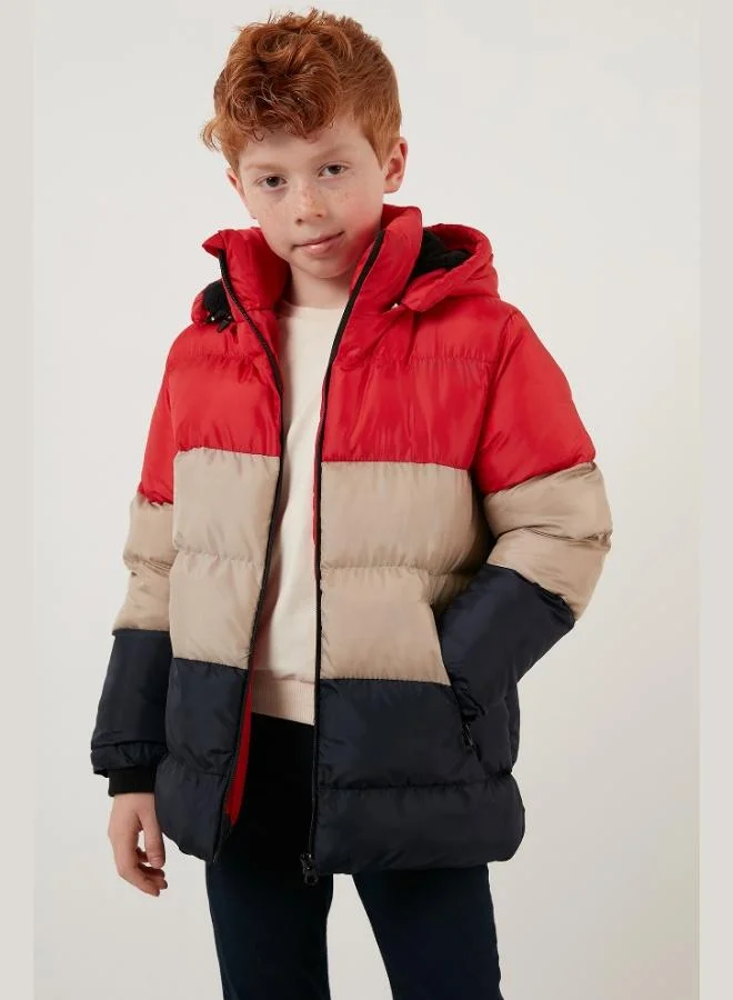 Lela  Lela Plush Lined Removable Hooded Puffer Coat Boy's COAT 57611967 for Men | Best Price UAE
