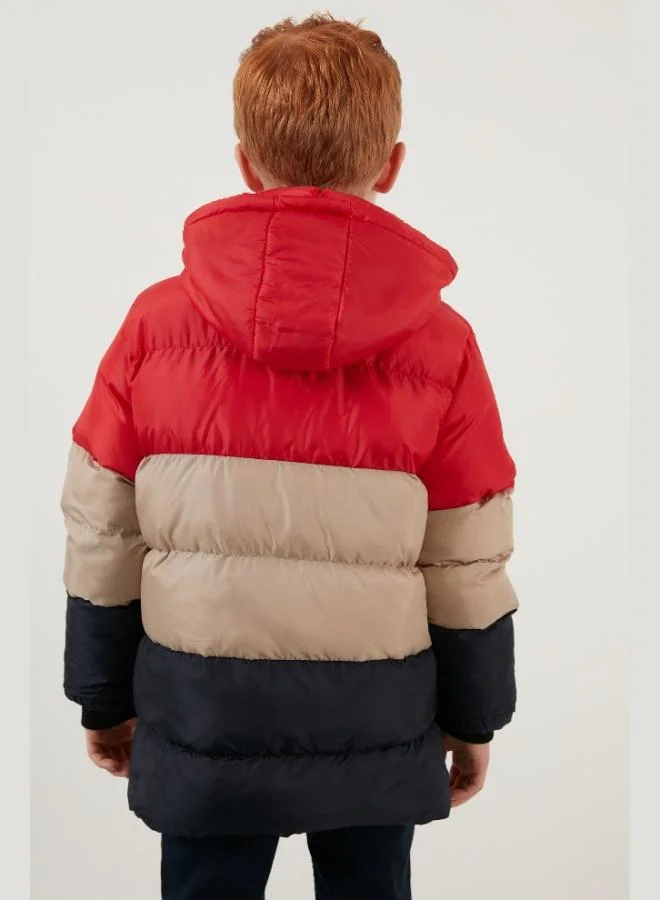 Lela  Lela Plush Lined Removable Hooded Puffer Coat Boy's COAT 57611967 for Men | Best Price UAE
