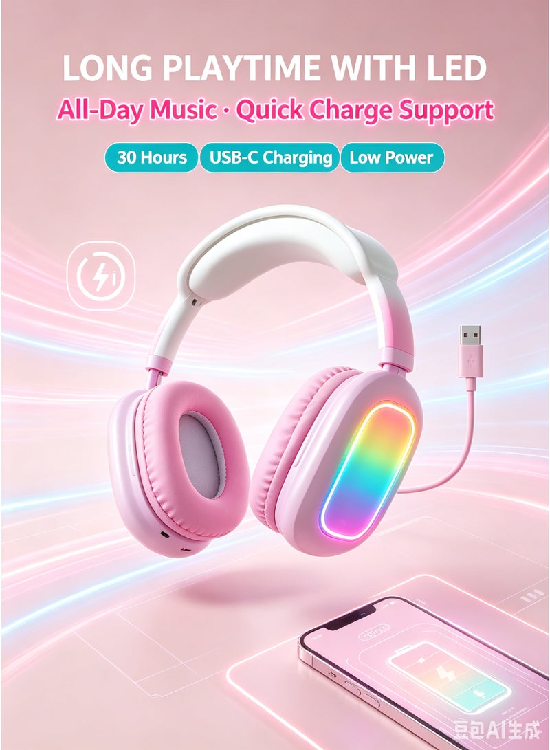 XO i22 Stereo Wireless Headset with LED Lights, Hi-Fi Audio & Noise Reduction - Image 3