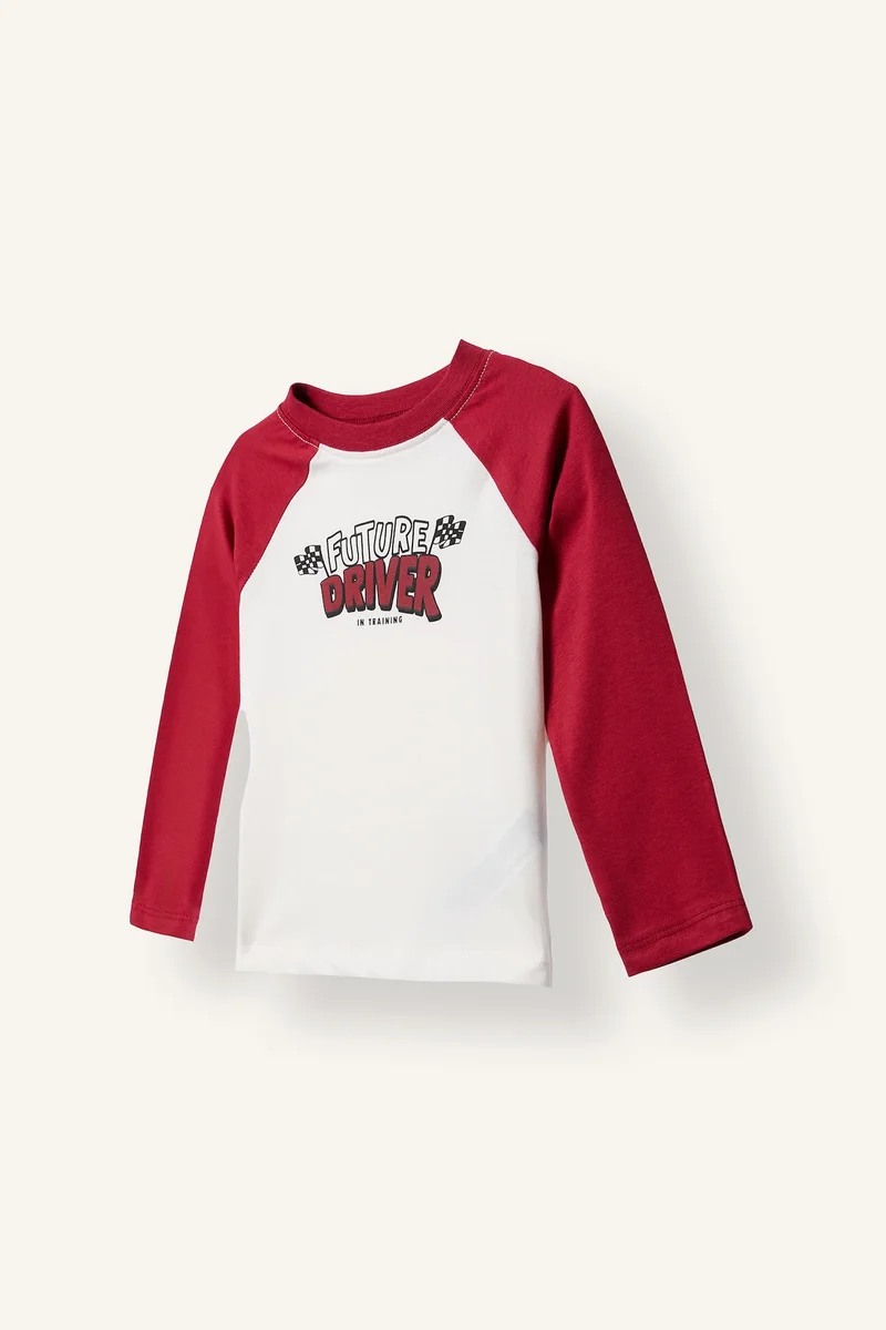 Defacto  2 piece Oversize Fit Printed Long Sleeve T-Shirt  | Best Price UAE