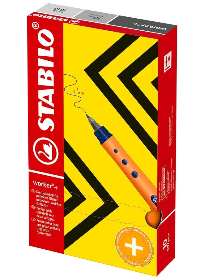 BIONIC Stabilo Rollerball Worker Fine 0.3mm Roller Ball Pen  Blue