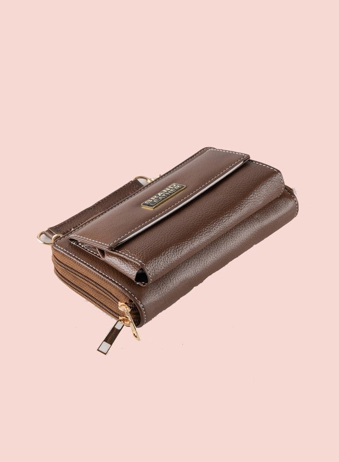 باند ليزر حقائب يد نسائية أنيقة من الجلد الطبيعي، موديل BRAND LEATHER، مناسبة للحفلات وحفلات الزفاف، حقائب يد صغيرة الحجم (خشب مصقول). - Image 3