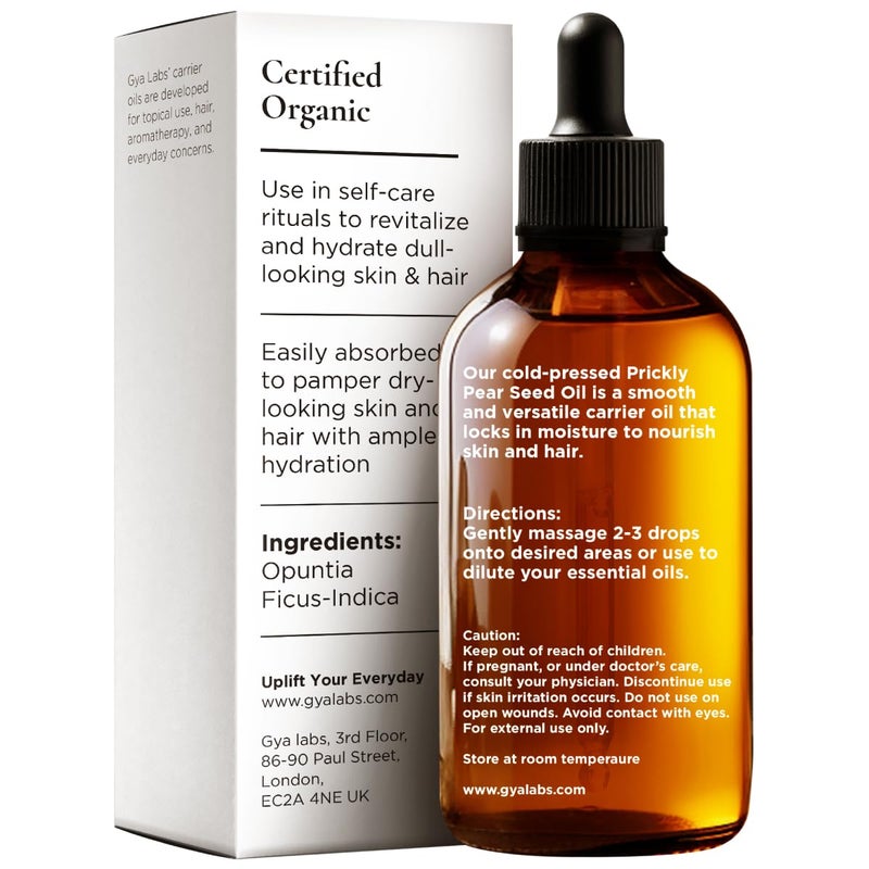 Gya Labs Prickly Pear Seed Carrier Oil - 1 Fl Oz - for Hair, Skin, Face, Scalp & Body Massage - Image 2